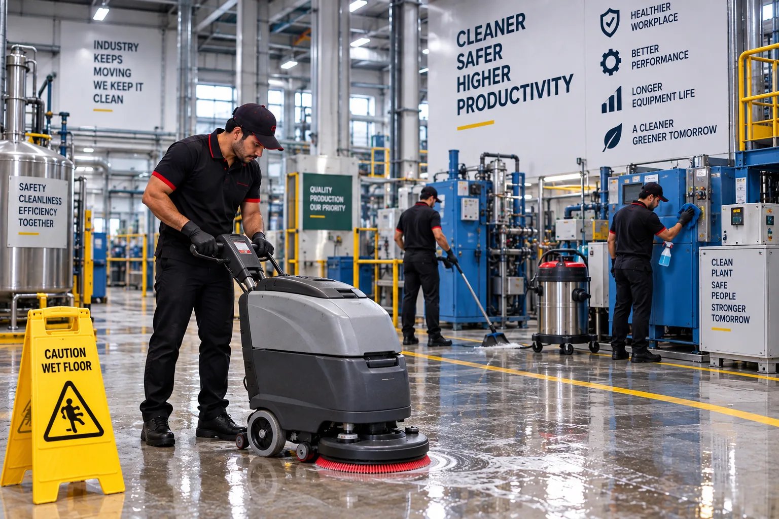 Factory and industrial manufacturing plant deep cleaning services Bangalore